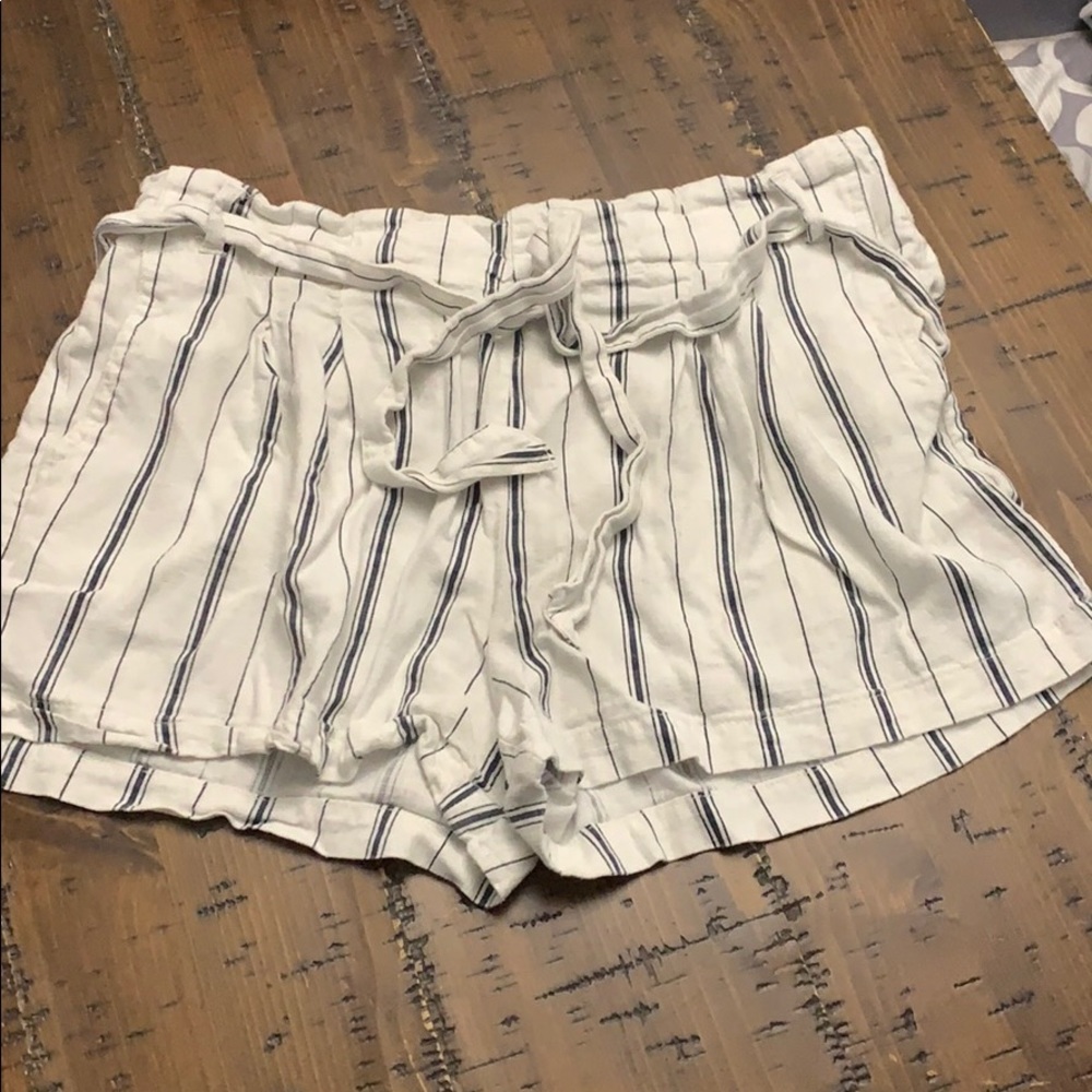 Stripped black and white shorts